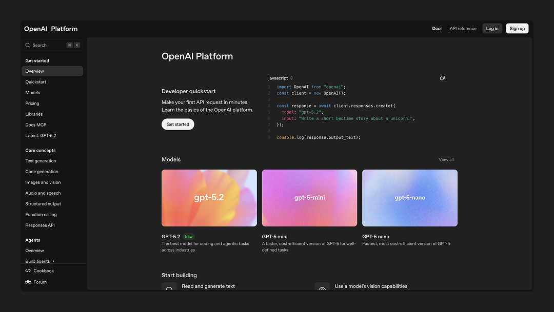 OpenAI sign up page